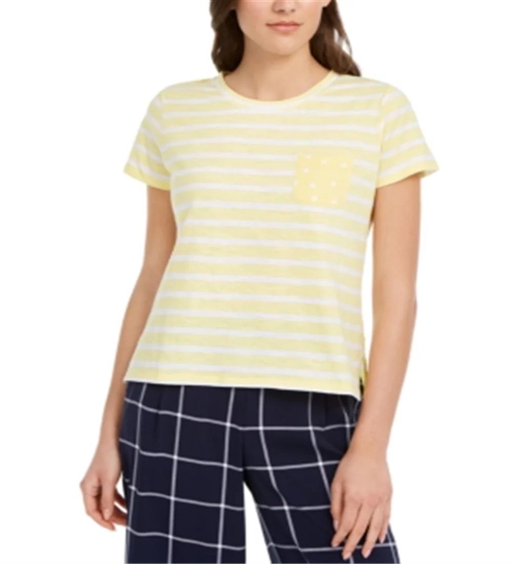 Maison Jules Women's Striped T-Shirt  Yellow Size Medium | Walmart (US)
