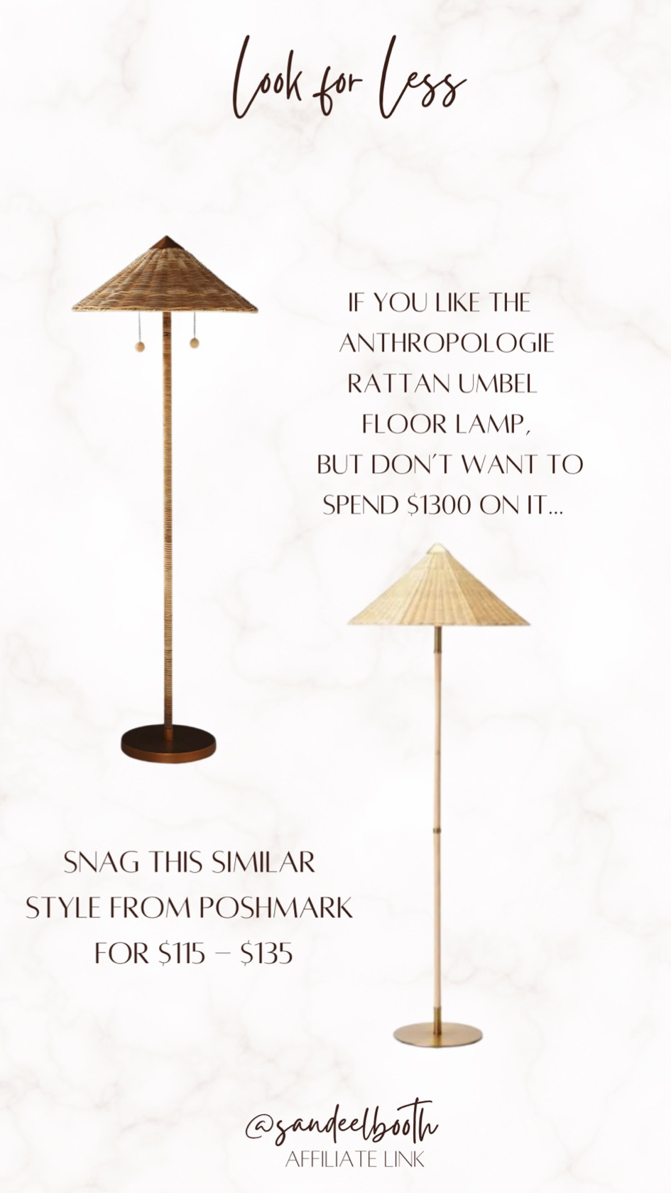 Anthropologie umbel lamp lookalike, floor lamp, rattan lamp, living room lamp, office lamp, fall decor 

#LTKhome #LTKfindsunder100 #LTKsalealert