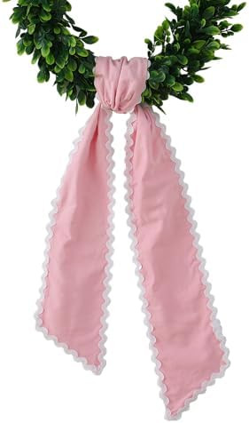 DYSHAYEN Wreath Sash for Front Door,Canvas RIC Rac Trim Wreath Accessories for Yard Doorway Indoo... | Amazon (US)