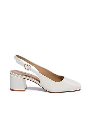 Lola Cruz Cutout Leather Slingback Heels | Anthropologie (US)
