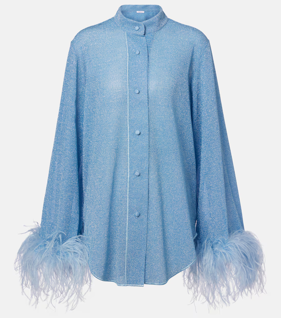 Lumière Plumage feather-trimmed shirt | Mytheresa (US/CA)