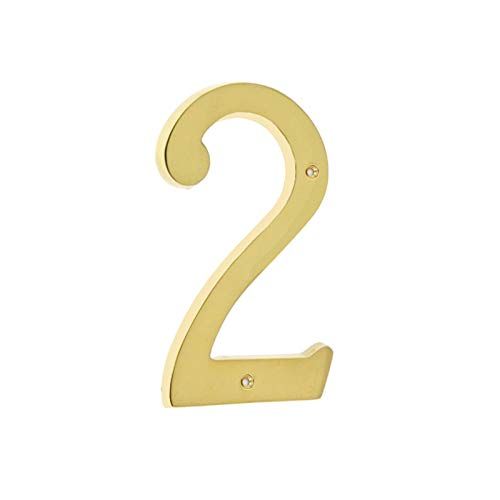 Hillman 847043 4-Inch Nail-On Traditional Solid Brass House Number 1 | Amazon (US)