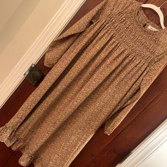 Indigo Soul Prarie Dress Floral Print Ling Sleeve Small | Poshmark