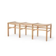 Bench x Pure Salt - Bench in Teak with Woven Rattan | Hati Home