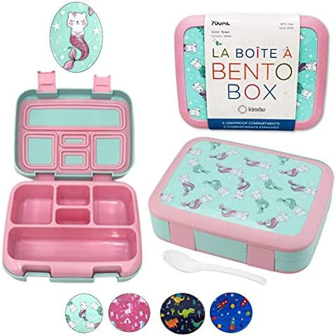Bento Lunch Box for Kids Toddlers, 5 Portion Control Sections, BPA Free Removable Plastic Tray, P... | Amazon (US)