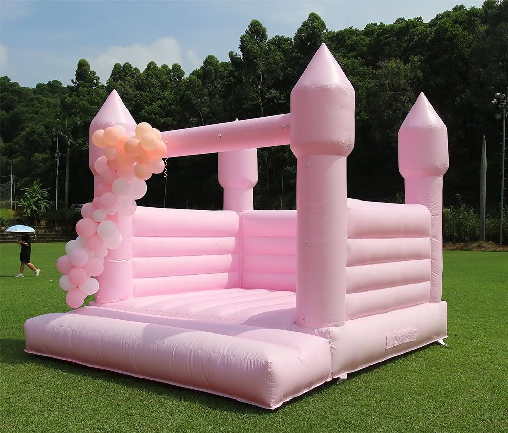 Awesmflate Pink Bounce House Inflatable Wedding Pink Decorations with Blower | Amazon (US)