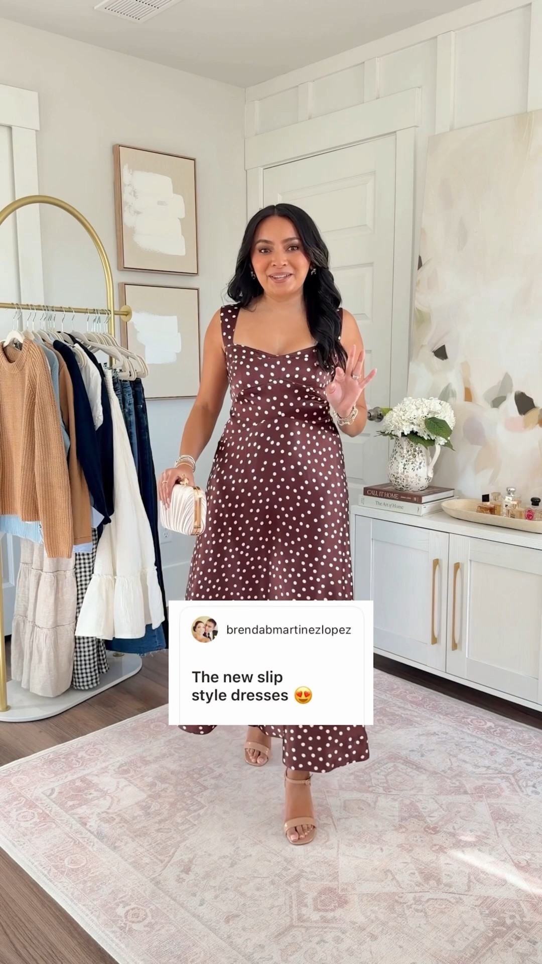 Brown dot dress size xs petite TTS
Heels are old, similar linked



#LTKSpringSale #LTKSaleAlert #LTKPetite