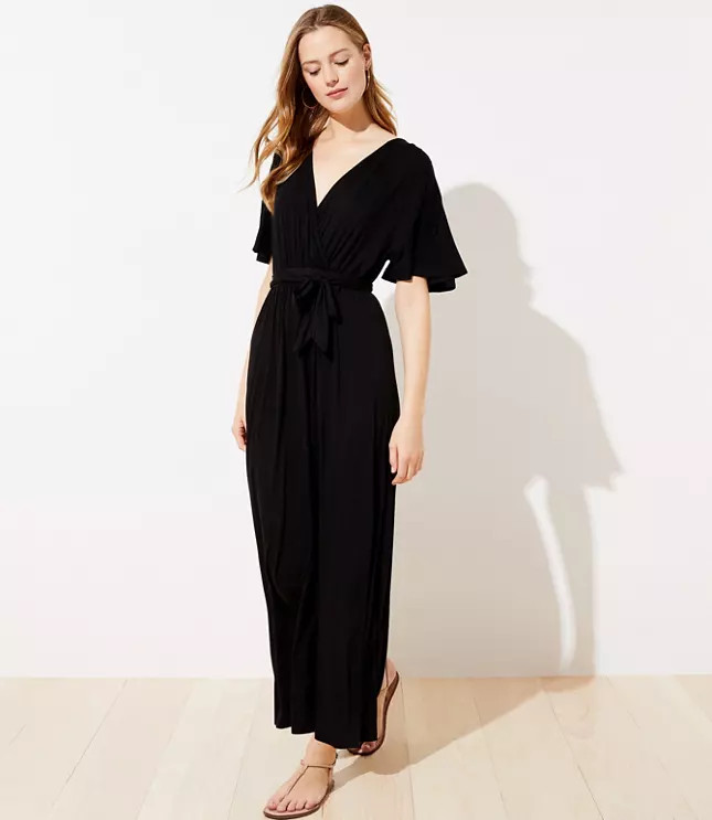 LOFT Beach Short Sleeve Maxi Dress | LOFT