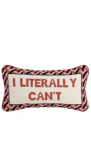 I Literally Can't Needlepoint Pillow | Revolve Clothing (Global)