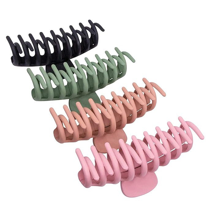 JSY Hair Claw Clips 4.3 Inch Nonslip Large Claw Clip for Women and Girls Thin Hair,Strong Hold Ha... | Amazon (US)