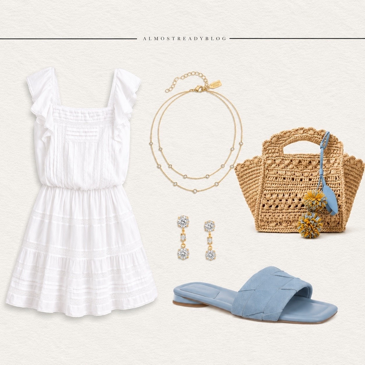 20-40% off everything from A&F use code SUITEAF for an extra 15% off! 
Love this look with the cute blue sandals I just got! I have this dress in the XS and the she’s are true to size

#LTKSaleAlert #LTKootd #LTKSeasonal
