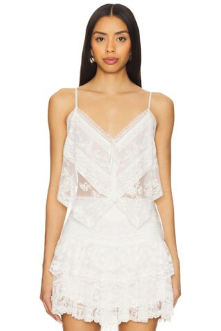 LoveShackFancy Carrera Top in Off White from Revolve.com | Revolve Clothing (Global)