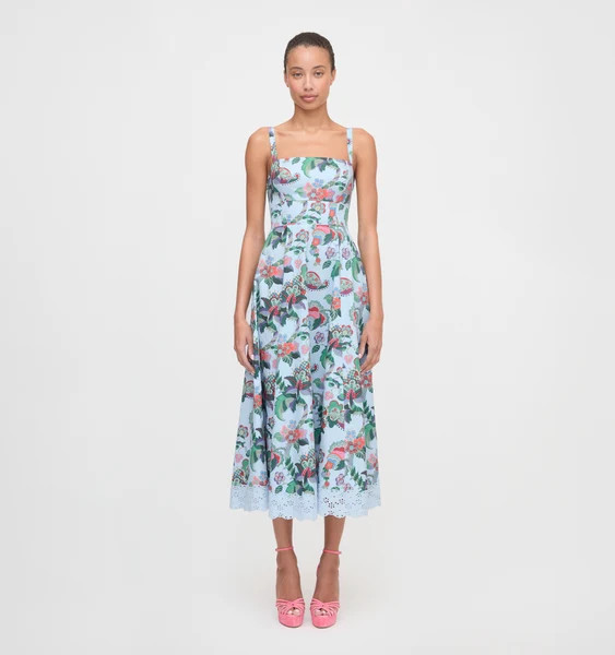 The Margot Dress - Light Blue Jungle Floral | Hill House Home US