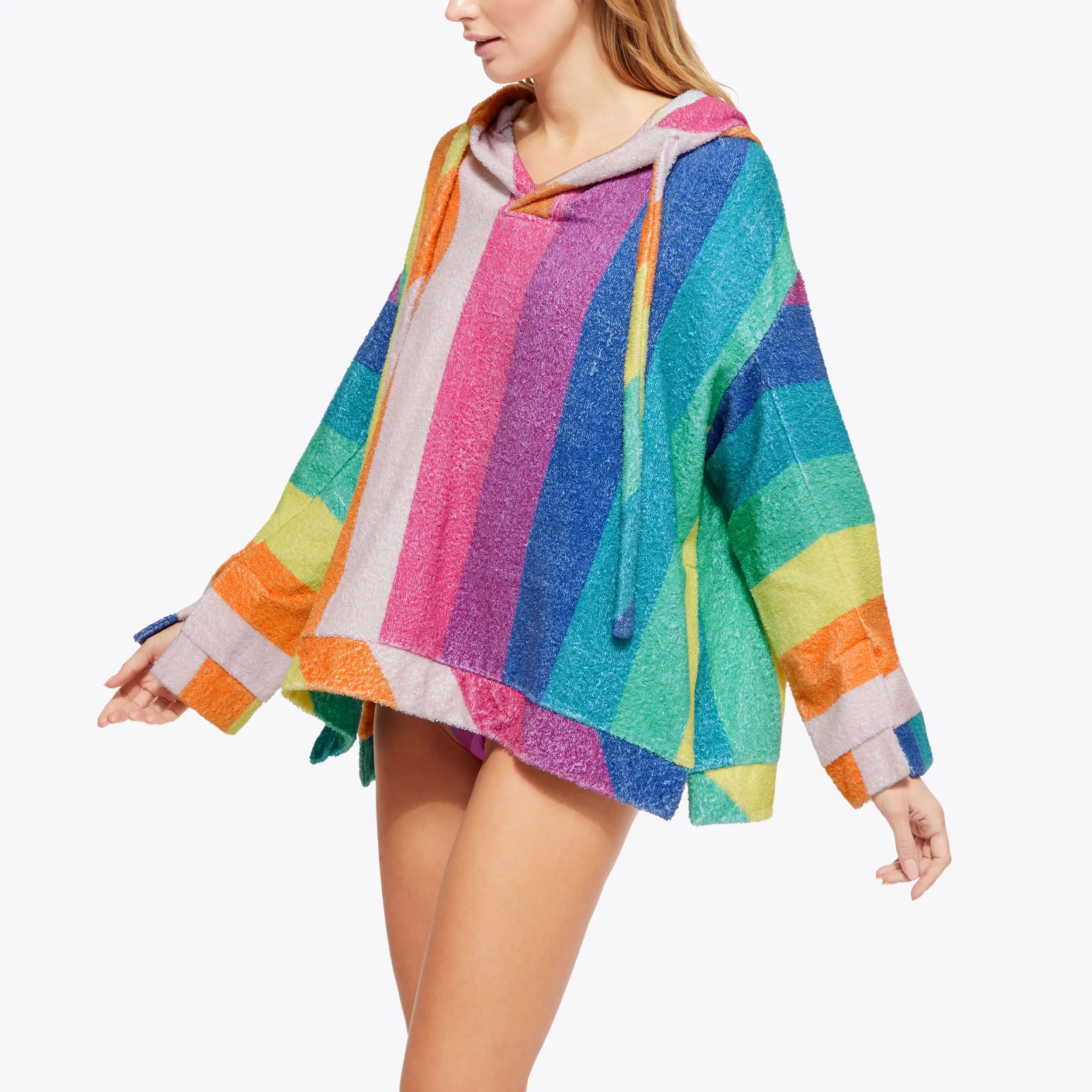 terry rainbow hoodie | Kurt Geiger US