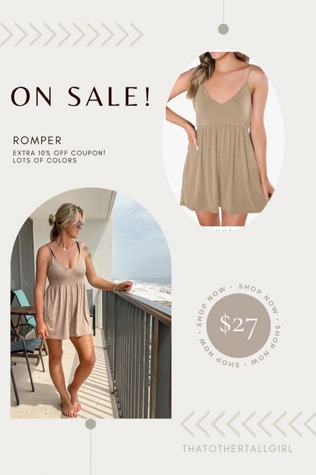 Romper/swim coverup/lounge
On sale plus an extra 10% off coupon!
Sized down (medium) also have it in black 

#LTKsalealert #LTKmidsize