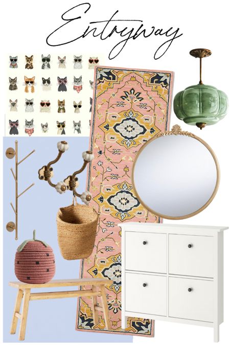 Entryway Inspiration 🩵 for the colorful, maximalist, dopamine decor, cat girlies out there

#LTKhome