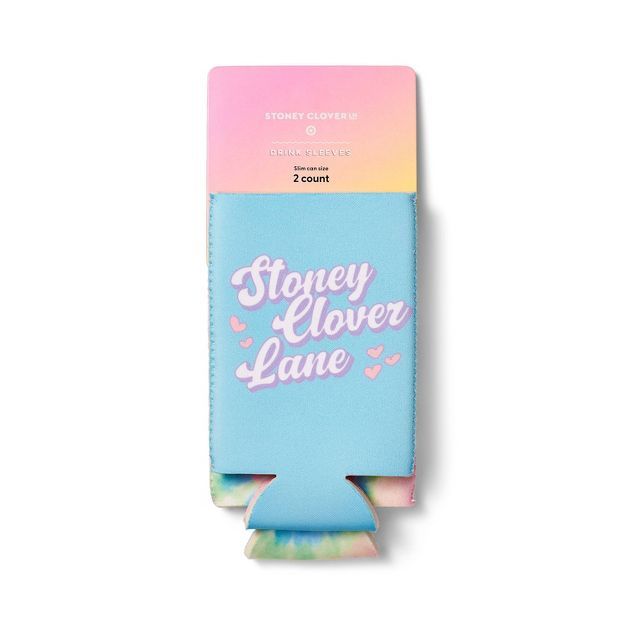 2pk Slim Can Drink Sleeve Rainbow Tie-Dye/Blue - Stoney Clover Lane x Target | Target