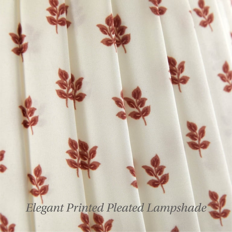 Stylehouse 13" Printed Pleated Rechargeable LED Lamp | Walmart (US)