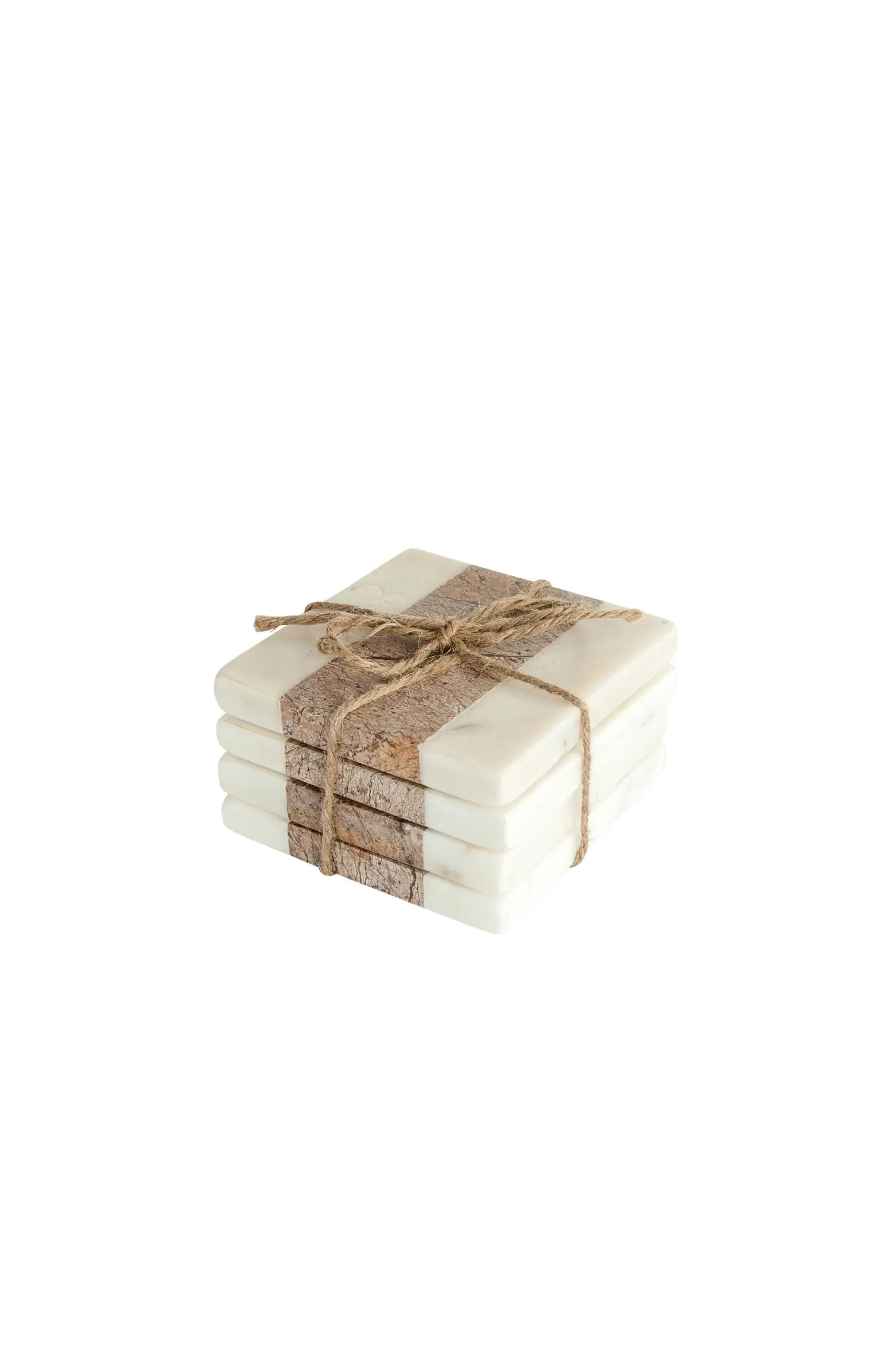 Square Marble Coasters with Jute String | Nordstrom