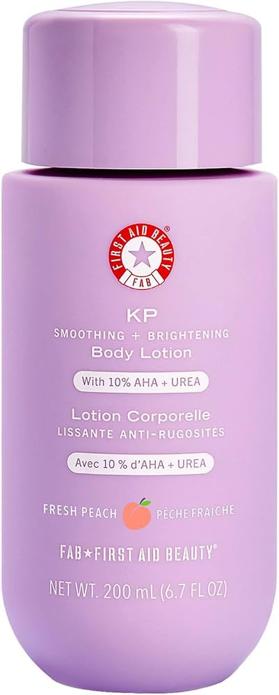 First Aid Beauty KP Smoothing and Brightening Body Lotion, 6.7 fl oz, Peach | Amazon (US)