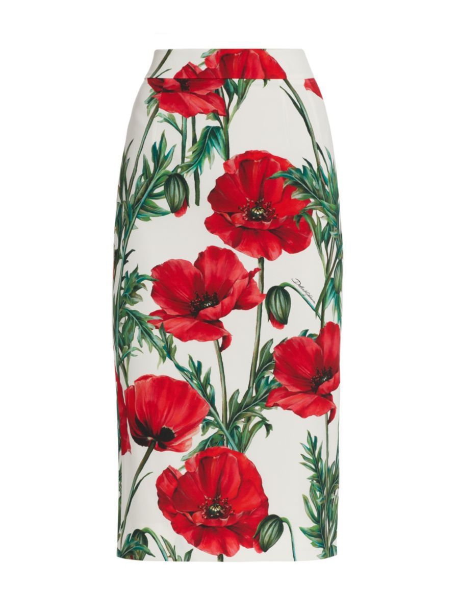 Poppy Print Pencil Skirt | Saks Fifth Avenue