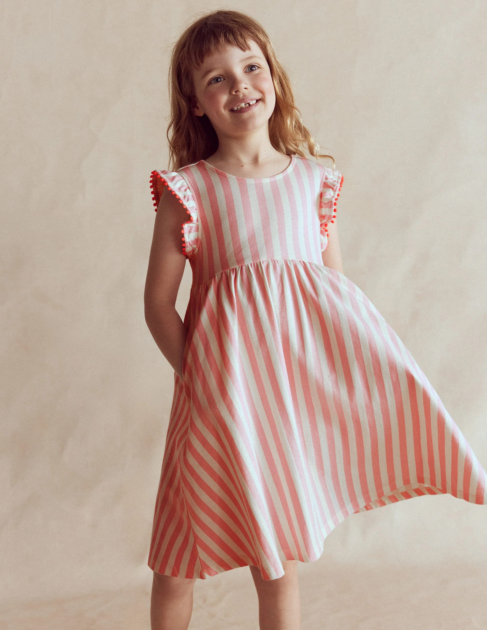 Twirly Jersey Dress-Blue Butterfly | Boden (US)