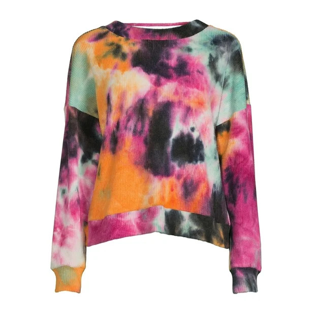 No Boundaries Juniors' Twist Back Tie-Dye Top | Walmart (US)