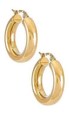 SHASHI Dominique Hoop Earring in Gold from Revolve.com | Revolve Clothing (Global)