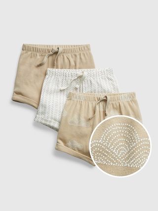 Baby 100% Organic Cotton Pull-On Shorts (3-Pack) | Gap (US)