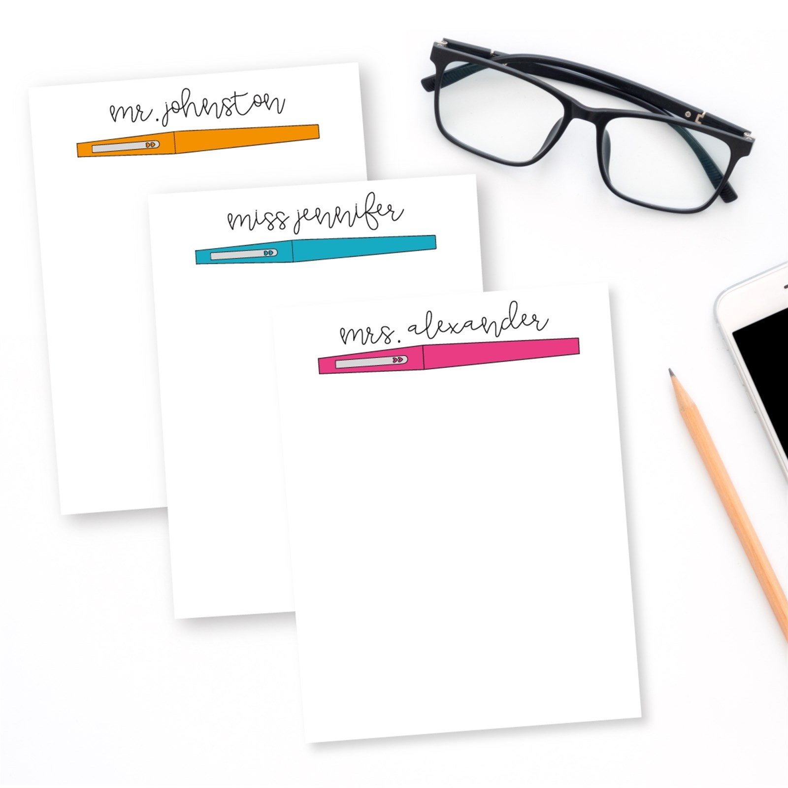 Personalized Flair Pen Notepad | Jane