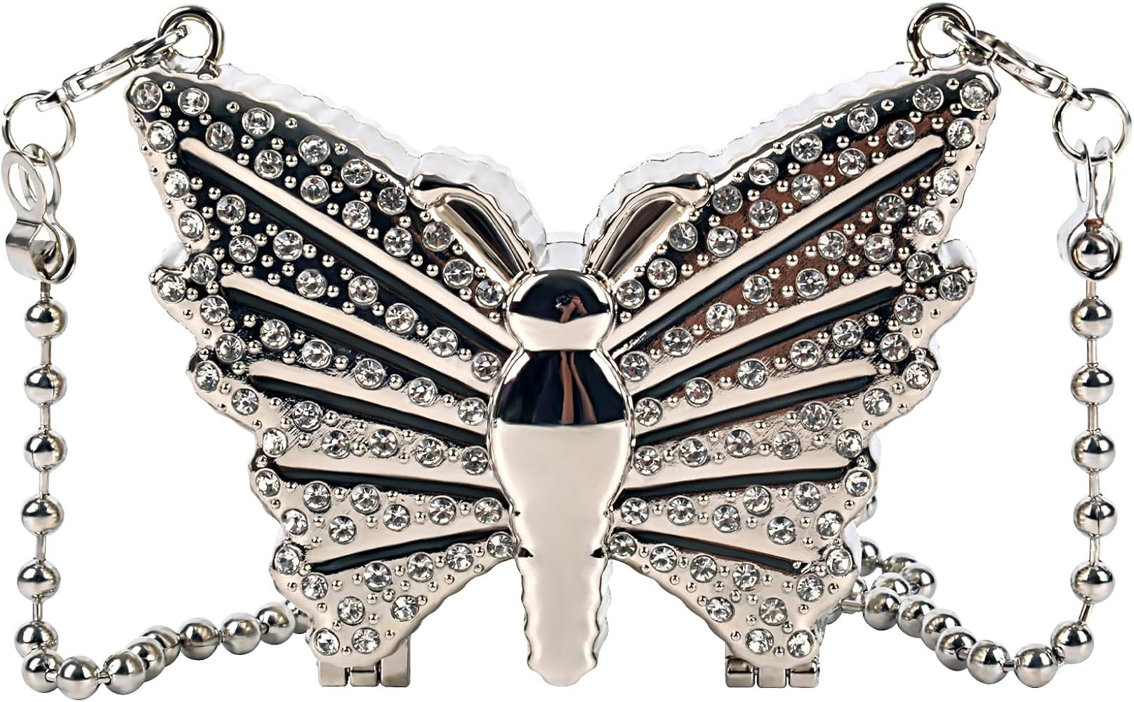 QZUnique Mini Butterfly Evening Bag, Metal Purse Crossbody Handbag for Girls Kids, Women Shoulder... | Amazon (US)