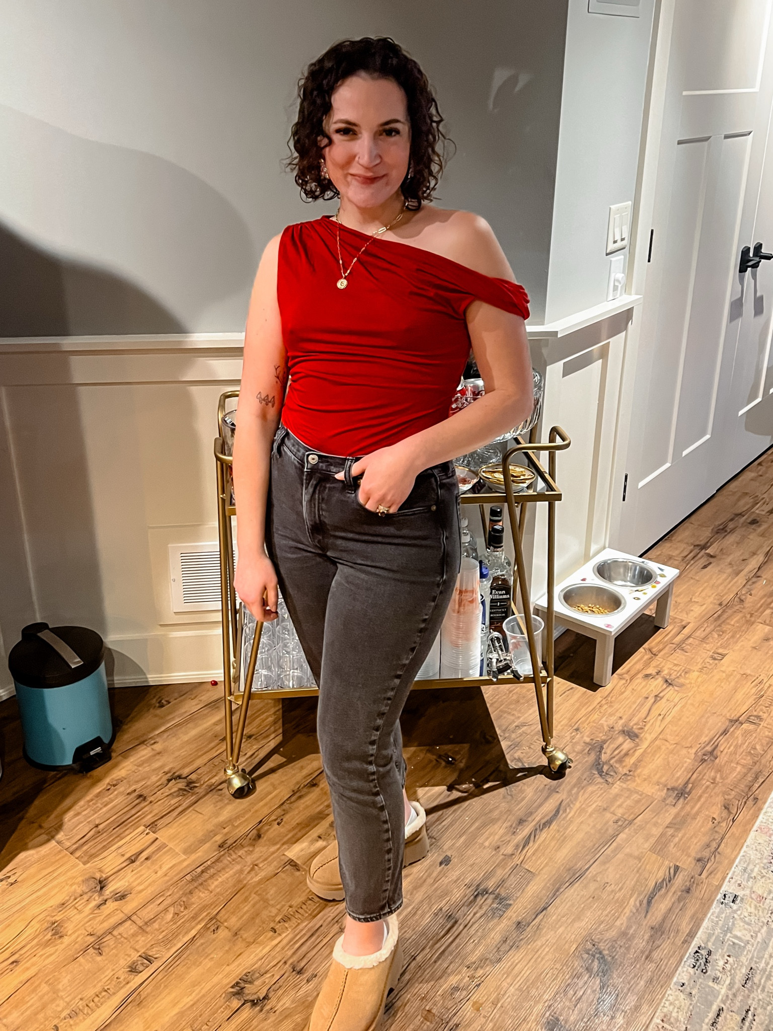 I literally live in these shoes!! Also such a cute and comfortable outfit to wear to a Christmas party, date night, or a night out with friends! 🎅🏼🤍🎄

#LTKParties #LTKShoeCrush #LTKHoliday