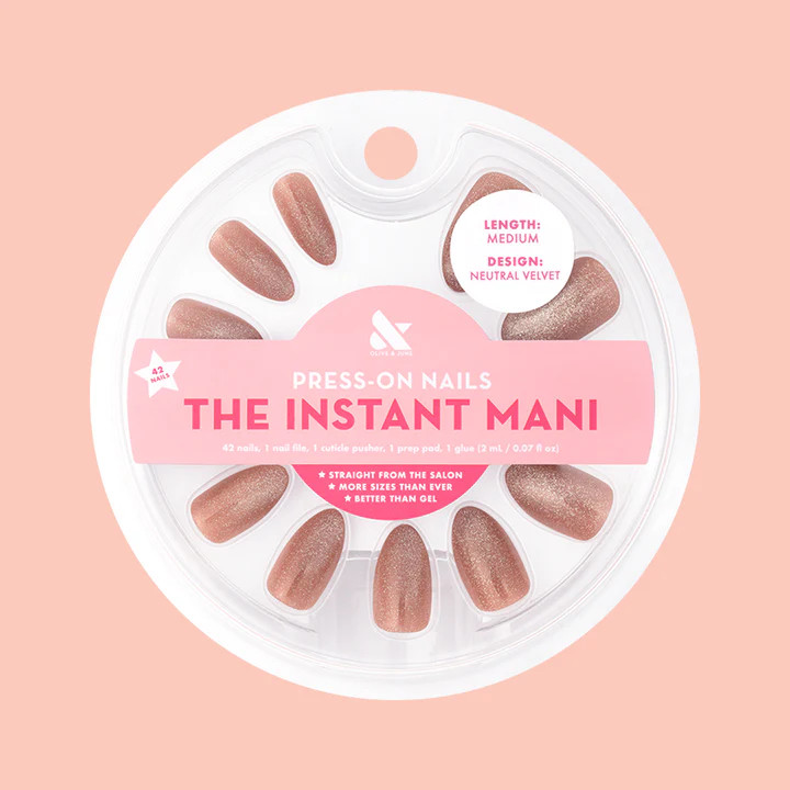 Neutral Velvet - Press-On | Medium | Almond | Olive & June