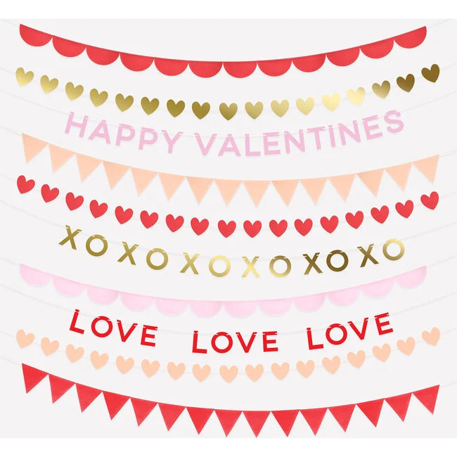 Meri Meri | Valentine's Garland Set (Multicolor, One Size) | Maisonette | Maisonette