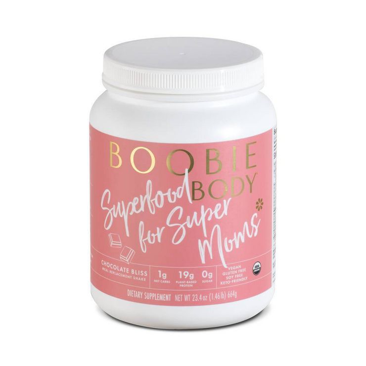 Boobie Body Organic Pregnancy and Lactation Vegan Protein Shake Chocolate Bliss - 23.4oz/1 Tub | Target
