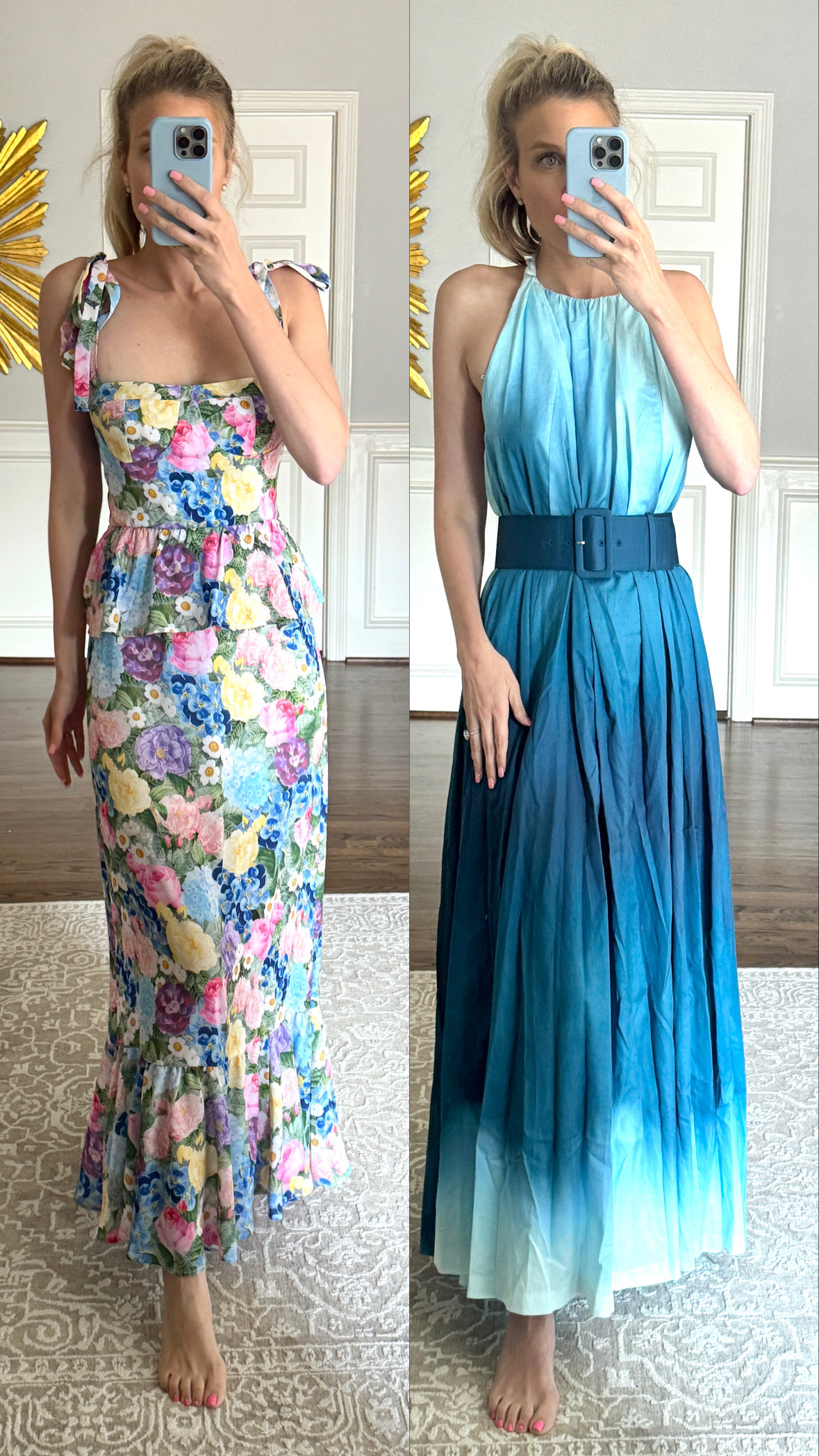 Absolutely love both of these dresses!! 😍 I’m 5’7 wearing a size small in the floral dress (size up if between sizes) and 2 in the ombré dress (true to size)

#LTKStyleTip #LTKSaleAlert #LTKHome