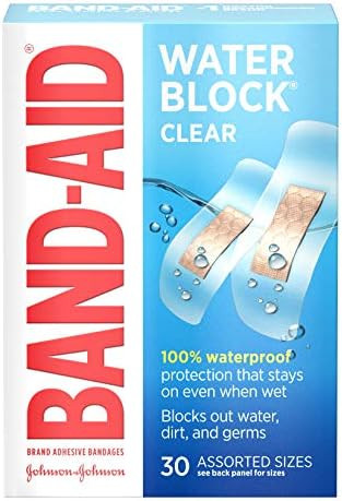 Band-Aid Brand Water Block Clear Waterproof Sterile Adhesive Bandages for First-Aid Wound Care of... | Amazon (US)