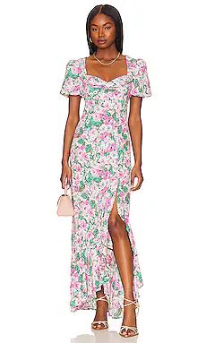 ASTR the Label Dayanara Dress in Green & Pink Floral from Revolve.com | Revolve Clothing (Global)