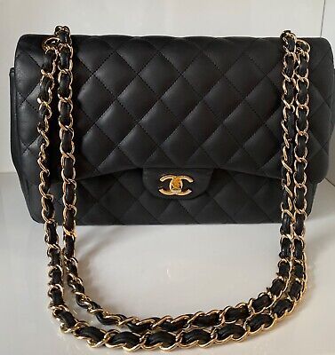 Damaged Chanel Classic Jumbo Flap Bag Black  | eBay | eBay UK