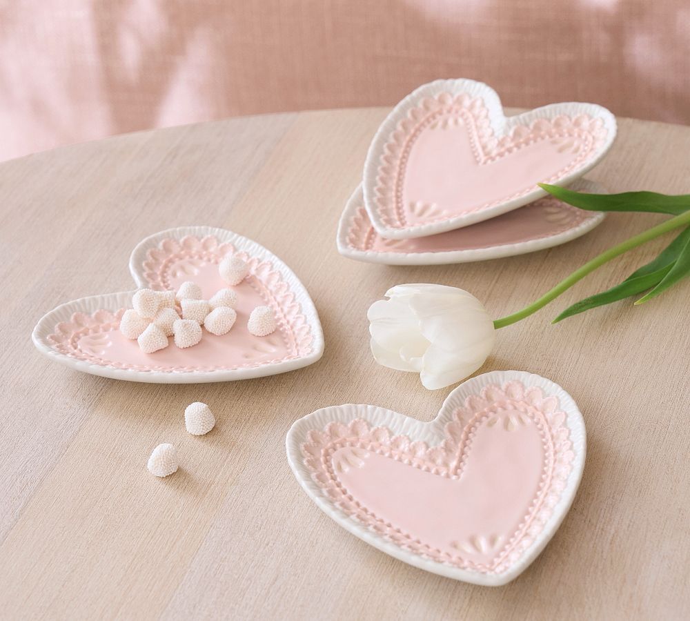 Cookie Heart Appetizer Plates - Set of 4 | Pottery Barn (US)