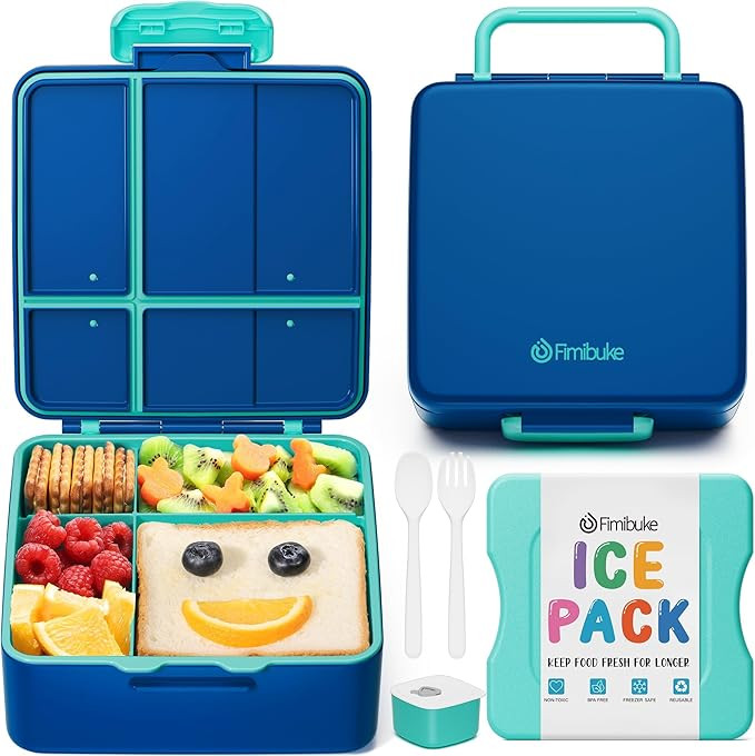Fimibuke Chill Bento Box for Kids Adult, Leak Proof Toddler Lunch Box with Ice Pack Keep Food Col... | Amazon (US)