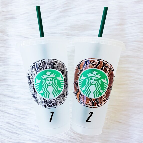 Custom SNAKESKIN Starbucks Venti Cold Cup | Etsy (US)