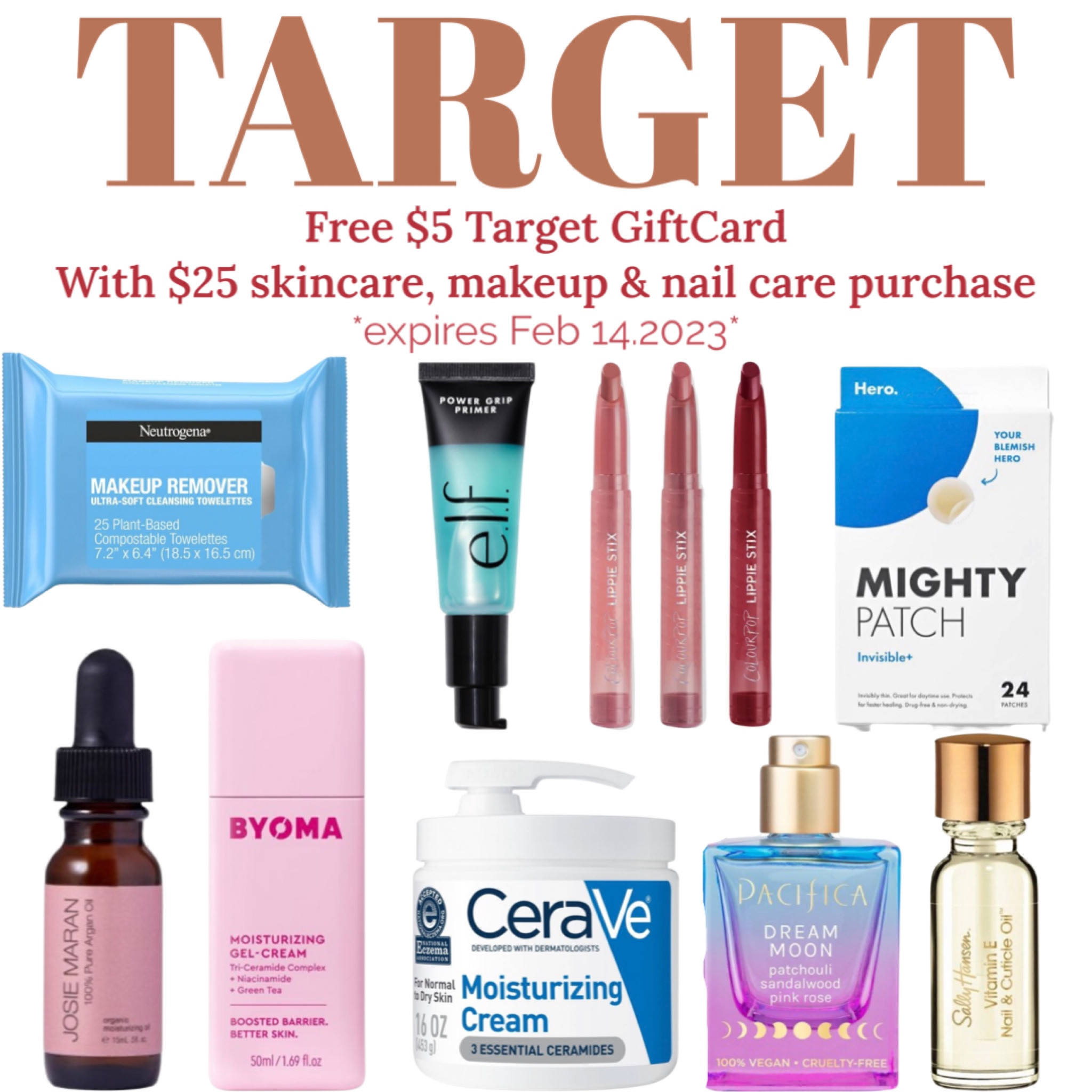 FREE $5 target gift card with a $25 purchase on select items! Just in time for Valentine’s Day! 
Ends Feb 14.2023




#target #targetdeal #targetbeauty

#LTKSale #LTKbeauty #LTKFind