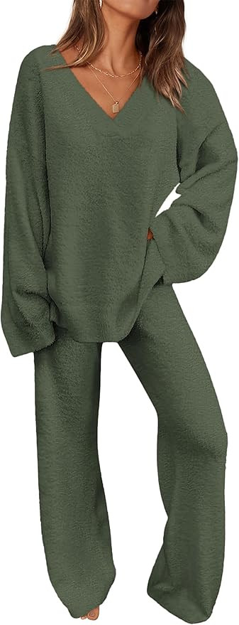 PRETTYGARDEN Lounge Sets for Women Two Piece Sweaters Pajama Set Fall Fashion 2025 Loungewear Out... | Amazon (US)