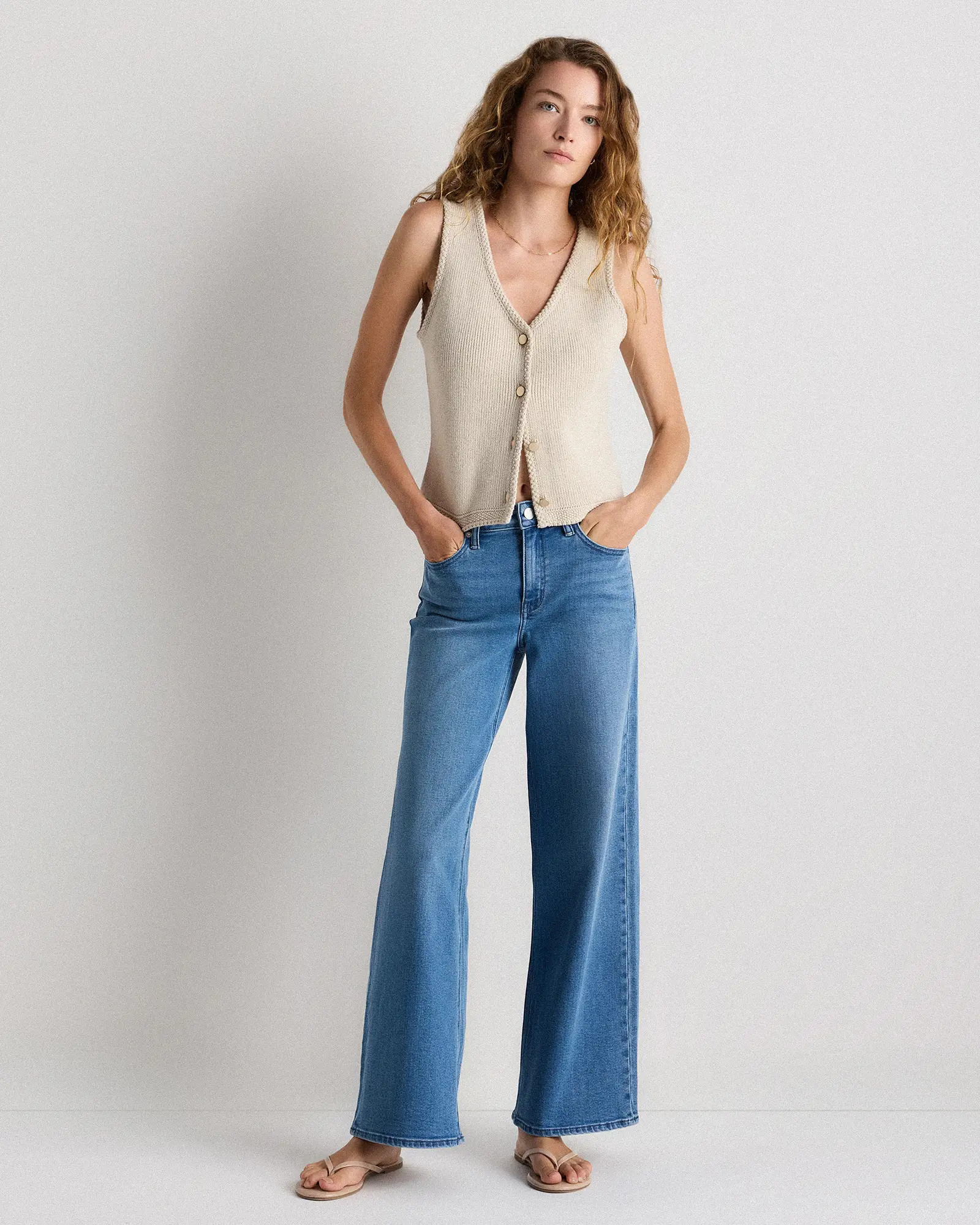 Luna Stretch Wide Leg Jeans | Quince