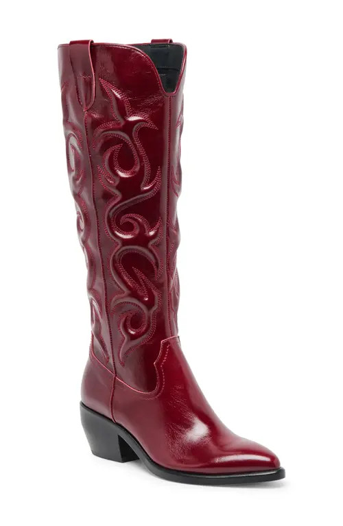 Dolce Vita Mirla Western Boot in Oxblood Leather at Nordstrom, Size 9 | Nordstrom