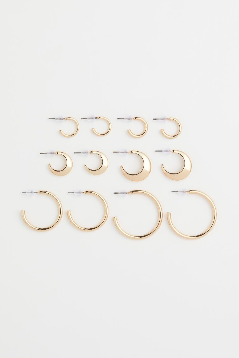 6 Pairs Hoop Earrings | H&M (US + CA)