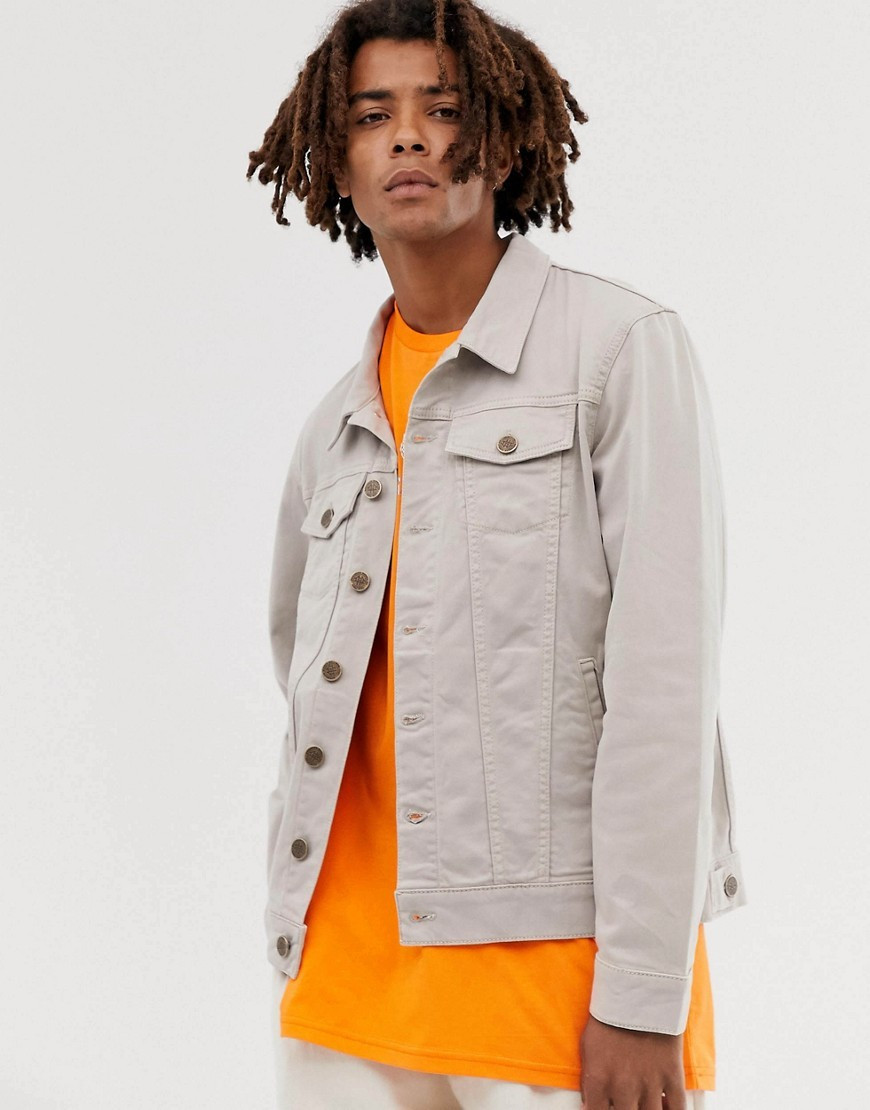 Brooklyn Supply Co denim jacket in tan-Beige | ASOS (Global)