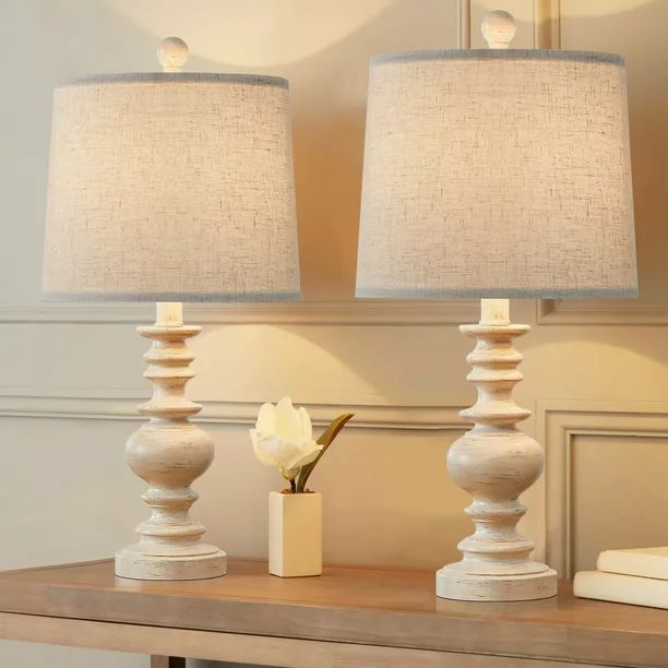 Oneach 20.5" Table Lamp Set of 2 for Bedroom Living Room Office Tradition Farmhouse Nightstand La... | Walmart (US)