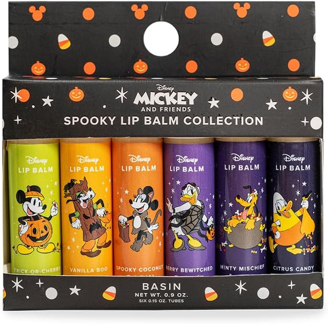 Basin Disney Mickey & Friends Halloween Lip Balm Collection, 6-Pack \u2014 Boo Berry, Candy Corn,... | Amazon (US)